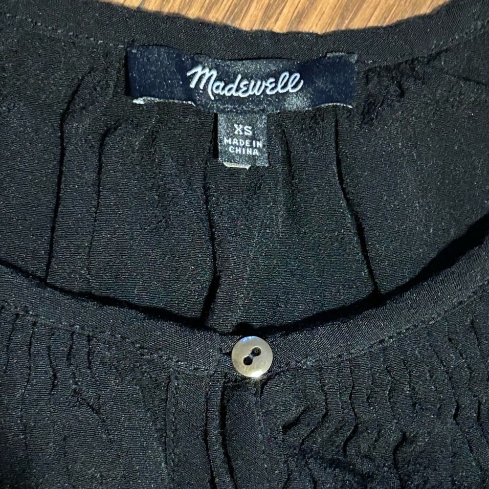 Madewell Memory Keyhole Black Tank Top - Picture 3 of 8